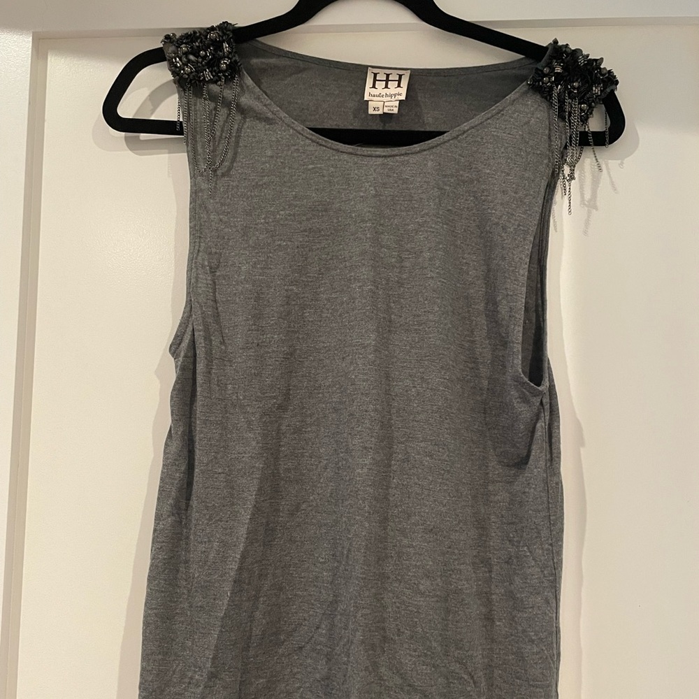 Haute Hippie embellished tank